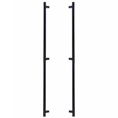 Emtek - Glass Shower Door Back to Back, Select Bar Appliance Pull 36 Inch C-C, Rectangular Bar Stem, Smooth Bar