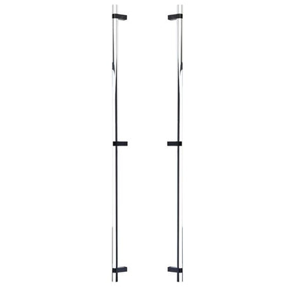 Emtek - Glass Shower Door Back to Back, Select Bar Appliance Pull 36 Inch C-C, Rectangular Bar Stem, Smooth Bar