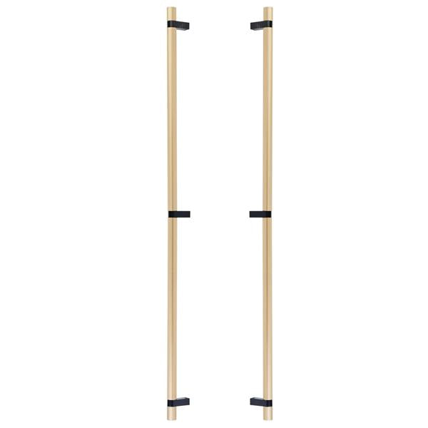 Emtek - Glass Shower Door Back to Back, Select Bar Appliance Pull 36 Inch C-C, Rectangular Bar Stem, Smooth Bar