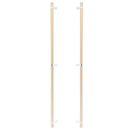 Emtek - Back to Back, Select Bar Appliance Pull 36 Inch C-C, Rectangular Bar Stem, Knurled Bar