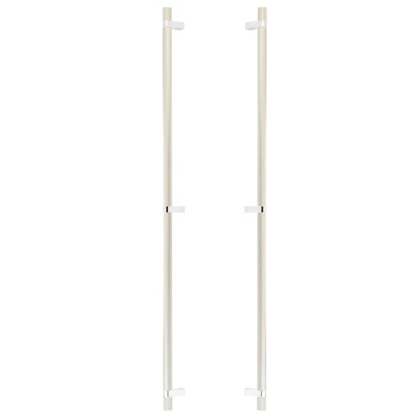 Emtek - Back to Back, Select Bar Appliance Pull 36 Inch C-C, Rectangular Bar Stem, Knurled Bar
