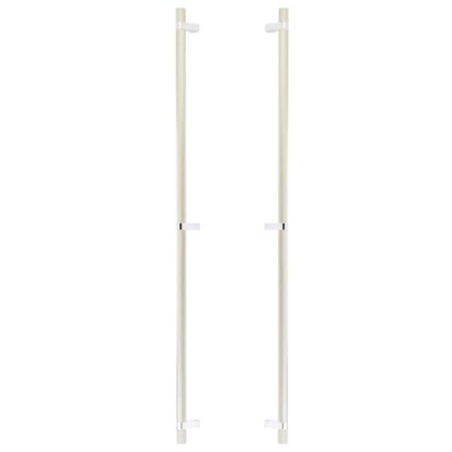Emtek - Back to Back, Select Bar Appliance Pull 36 Inch C-C, Rectangular Bar Stem, Knurled Bar