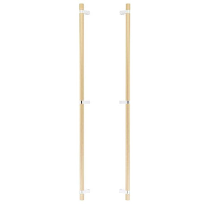 Emtek - Glass Shower Door Back to Back, Select Bar Appliance Pull 36 Inch C-C, Rectangular Bar Stem, Knurled Bar