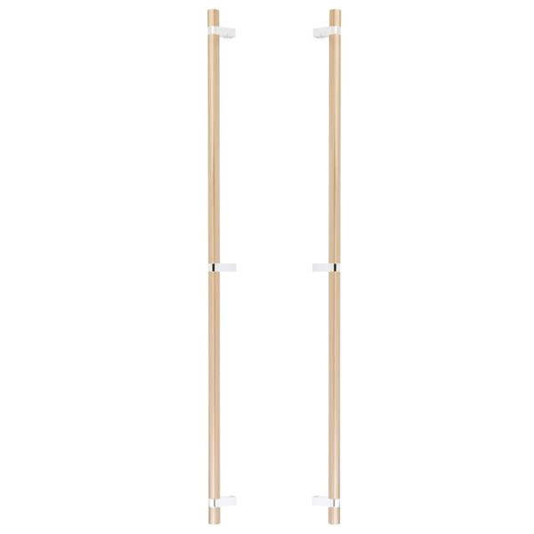 Emtek - Back to Back, Select Bar Appliance Pull 36 Inch C-C, Rectangular Bar Stem, Smooth Bar