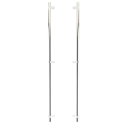 Emtek - Glass Shower Door Back to Back, Select Bar Appliance Pull 36 Inch C-C, Rectangular Bar Stem, Smooth Bar