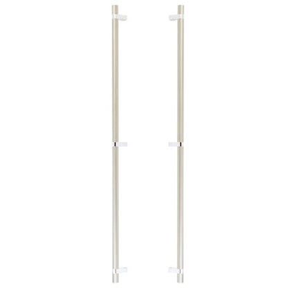 Emtek - Glass Shower Door Back to Back, Select Bar Appliance Pull 36 Inch C-C, Rectangular Bar Stem, Smooth Bar