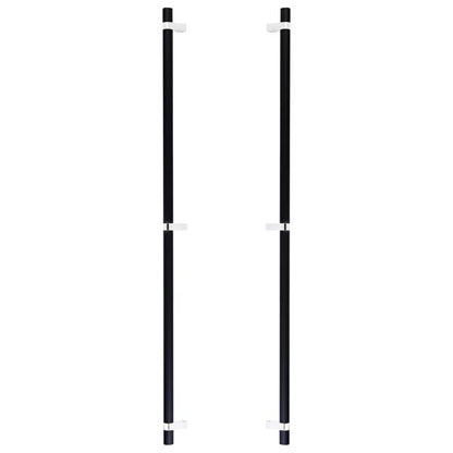 Emtek - Glass Shower Door Back to Back, Select Bar Appliance Pull 36 Inch C-C, Rectangular Bar Stem, Smooth Bar