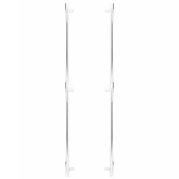 Emtek - Glass Shower Door Back to Back, Select Bar Appliance Pull 36 Inch C-C, Rectangular Bar Stem, Smooth Bar