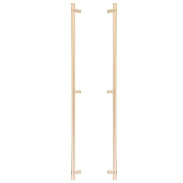 Emtek - Back to Back, Select Bar Appliance Pull 36 Inch C-C, Rectangular Bar Stem, Knurled Bar