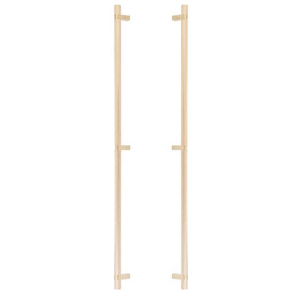 Emtek - Glass Shower Door Back to Back, Select Bar Appliance Pull 36 Inch C-C, Rectangular Bar Stem, Knurled Bar