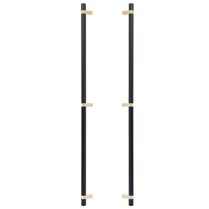 Emtek - Back to Back, Select Bar Appliance Pull 36 Inch C-C, Rectangular Bar Stem, Knurled Bar