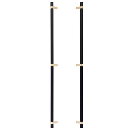 Emtek - Back to Back, Select Bar Appliance Pull 36 Inch C-C, Rectangular Bar Stem, Knurled Bar