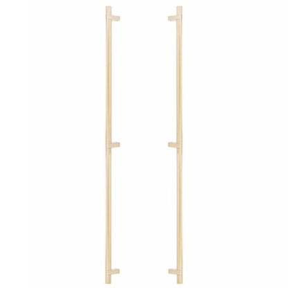 Emtek - Back to Back, Select Bar Appliance Pull 36 Inch C-C, Rectangular Bar Stem, Knurled Bar