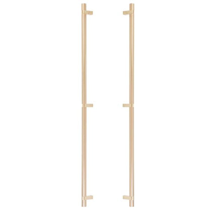 Emtek - Glass Shower Door Back to Back, Select Bar Appliance Pull 36 Inch C-C, Rectangular Bar Stem, Smooth Bar