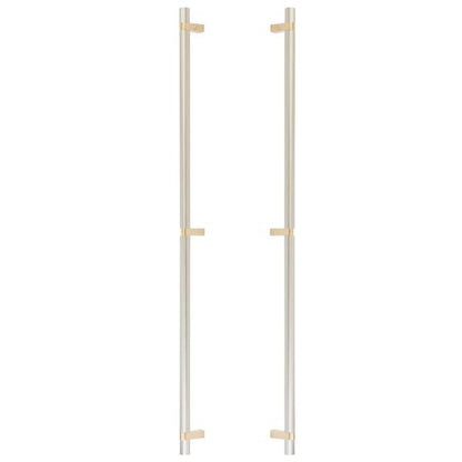 Emtek - Back to Back, Select Bar Appliance Pull 36 Inch C-C, Rectangular Bar Stem, Smooth Bar