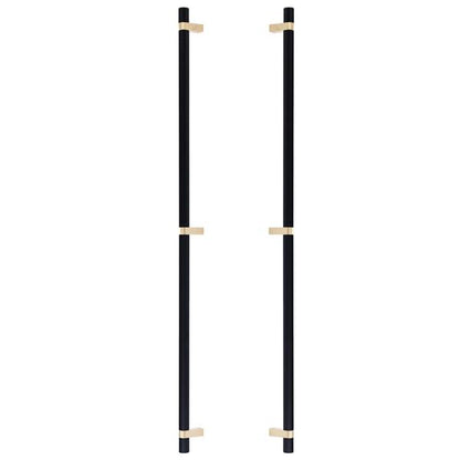 Emtek - Glass Shower Door Back to Back, Select Bar Appliance Pull 36 Inch C-C, Rectangular Bar Stem, Smooth Bar
