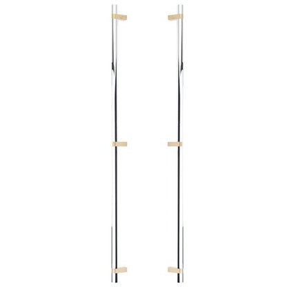 Emtek - Back to Back, Select Bar Appliance Pull 36 Inch C-C, Rectangular Bar Stem, Smooth Bar