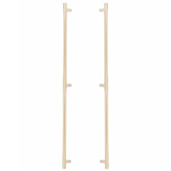 Emtek - Glass Shower Door Back to Back, Select Bar Appliance Pull 36 Inch C-C, Rectangular Bar Stem, Smooth Bar