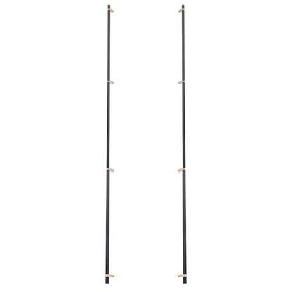 Emtek - Back to Back, Select Bar Appliance Pull 54 Inch C-C, Rectangular Bar Stem, Knurled Bar