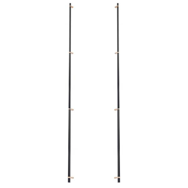 Emtek - Glass Shower Door Back to Back, Select Bar Appliance Pull 54 Inch C-C, Rectangular Bar Stem, Knurled Bar