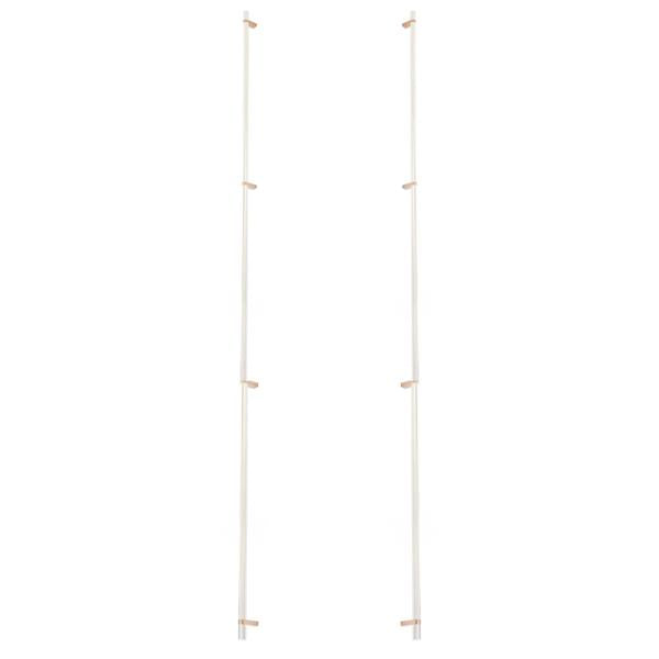Emtek - Back to Back, Select Bar Appliance Pull 54 Inch C-C, Rectangular Bar Stem, Knurled Bar