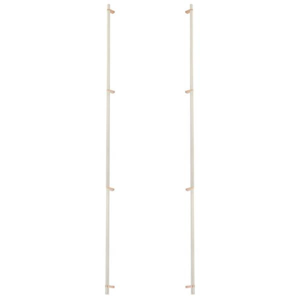Emtek - Back to Back, Select Bar Appliance Pull 54 Inch C-C, Rectangular Bar Stem, Knurled Bar
