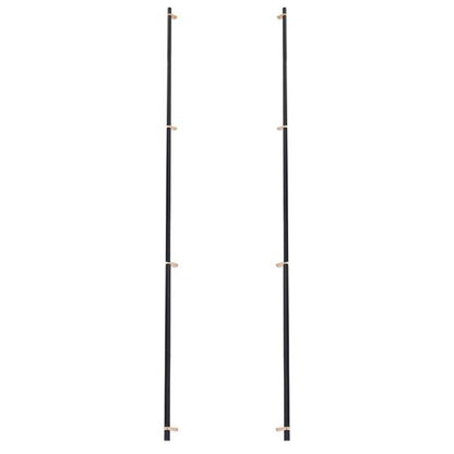 Emtek - Back to Back, Select Bar Appliance Pull 54 Inch C-C, Rectangular Bar Stem, Knurled Bar