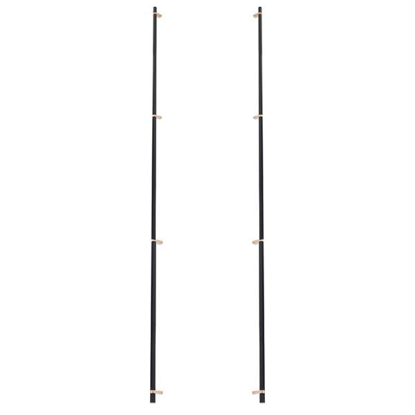 Emtek - Glass Shower Door Back to Back, Select Bar Appliance Pull 54 Inch C-C, Rectangular Bar Stem, Knurled Bar