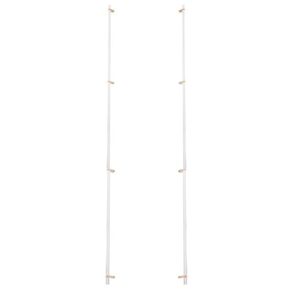 Emtek - Back to Back, Select Bar Appliance Pull 54 Inch C-C, Rectangular Bar Stem, Knurled Bar
