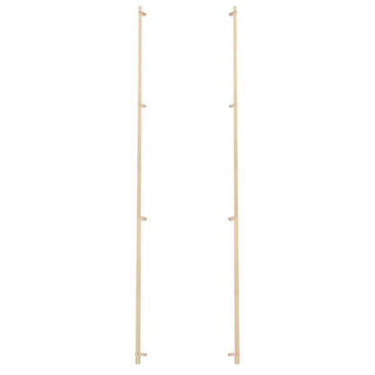 Emtek - Back to Back, Select Bar Appliance Pull 54 Inch C-C, Rectangular Bar Stem, Knurled Bar