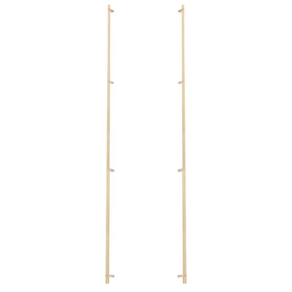 Emtek - Glass Shower Door Back to Back, Select Bar Appliance Pull 54 Inch C-C, Rectangular Bar Stem, Knurled Bar