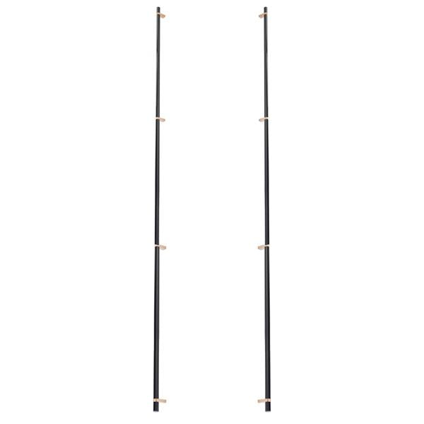 Emtek - Glass Shower Door Back to Back, Select Bar Appliance Pull 54 Inch C-C, Rectangular Bar Stem, Smooth Bar