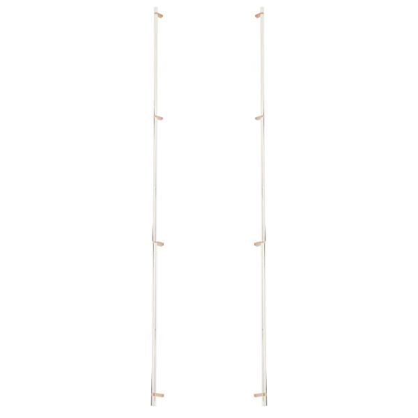 Emtek - Glass Shower Door Back to Back, Select Bar Appliance Pull 54 Inch C-C, Rectangular Bar Stem, Smooth Bar