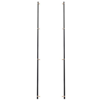 Emtek - Glass Shower Door Back to Back, Select Bar Appliance Pull 54 Inch C-C, Rectangular Bar Stem, Smooth Bar