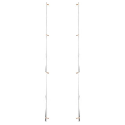 Emtek - Glass Shower Door Back to Back, Select Bar Appliance Pull 54 Inch C-C, Rectangular Bar Stem, Smooth Bar