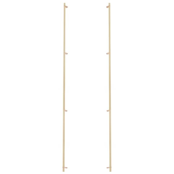 Emtek - Back to Back, Select Bar Appliance Pull 54 Inch C-C, Rectangular Bar Stem, Smooth Bar
