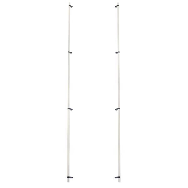 Emtek - Glass Shower Door Back to Back, Select Bar Appliance Pull 54 Inch C-C, Rectangular Bar Stem, Knurled Bar