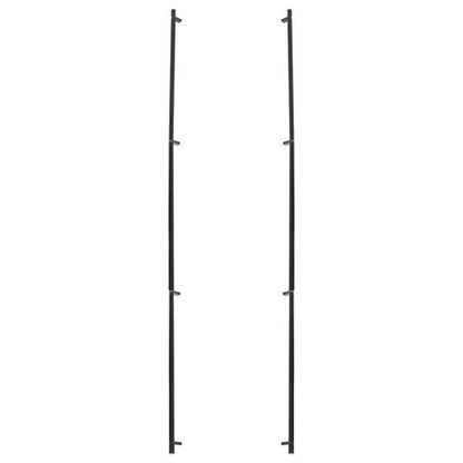 Emtek - Back to Back, Select Bar Appliance Pull 54 Inch C-C, Rectangular Bar Stem, Knurled Bar