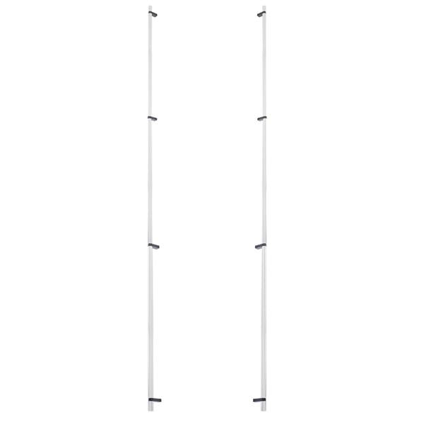Emtek - Glass Shower Door Back to Back, Select Bar Appliance Pull 54 Inch C-C, Rectangular Bar Stem, Knurled Bar