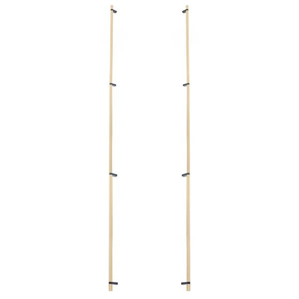 Emtek - Glass Shower Door Back to Back, Select Bar Appliance Pull 54 Inch C-C, Rectangular Bar Stem, Knurled Bar