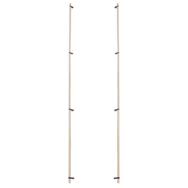 Emtek - Glass Shower Door Back to Back, Select Bar Appliance Pull 54 Inch C-C, Rectangular Bar Stem, Smooth Bar