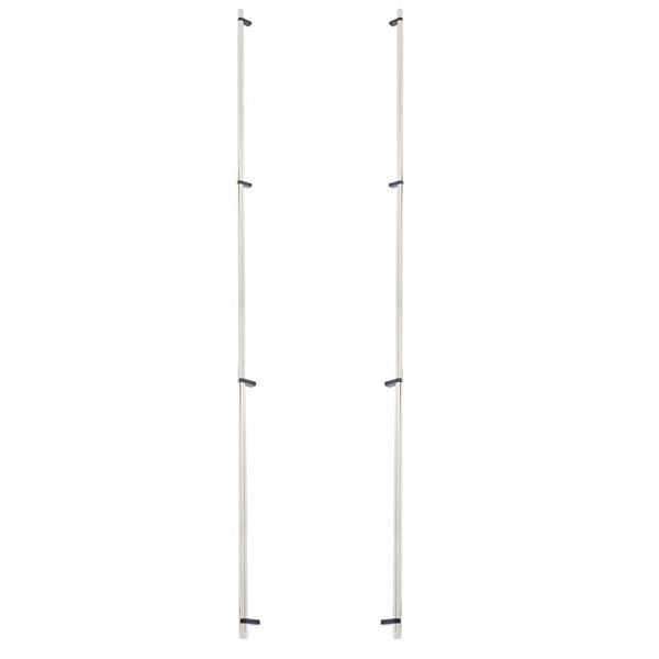 Emtek - Glass Shower Door Back to Back, Select Bar Appliance Pull 54 Inch C-C, Rectangular Bar Stem, Smooth Bar