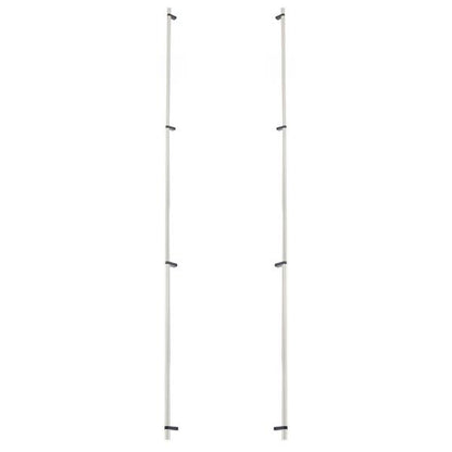 Emtek - Glass Shower Door Back to Back, Select Bar Appliance Pull 54 Inch C-C, Rectangular Bar Stem, Smooth Bar