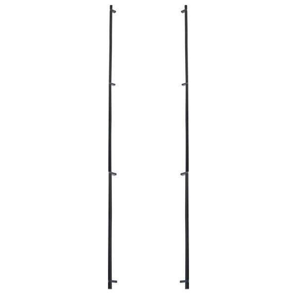 Emtek - Back to Back, Select Bar Appliance Pull 54 Inch C-C, Rectangular Bar Stem, Smooth Bar