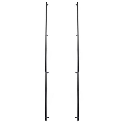 Emtek - Back to Back, Select Bar Appliance Pull 54 Inch C-C, Rectangular Bar Stem, Smooth Bar