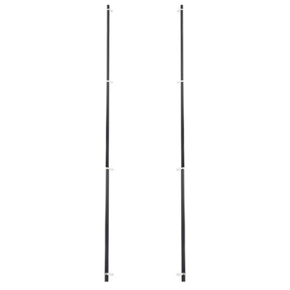 Emtek - Back to Back, Select Bar Appliance Pull 54 Inch C-C, Rectangular Bar Stem, Knurled Bar