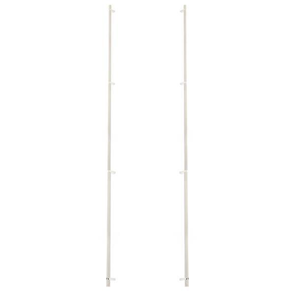 Emtek - Back to Back, Select Bar Appliance Pull 54 Inch C-C, Rectangular Bar Stem, Knurled Bar