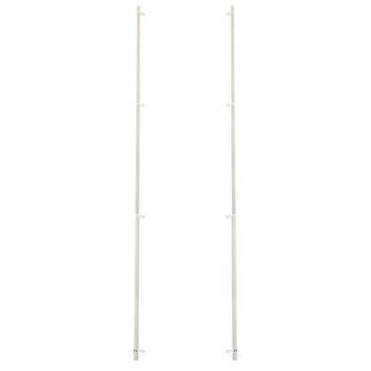 Emtek - Glass Shower Door Back to Back, Select Bar Appliance Pull 54 Inch C-C, Rectangular Bar Stem, Knurled Bar