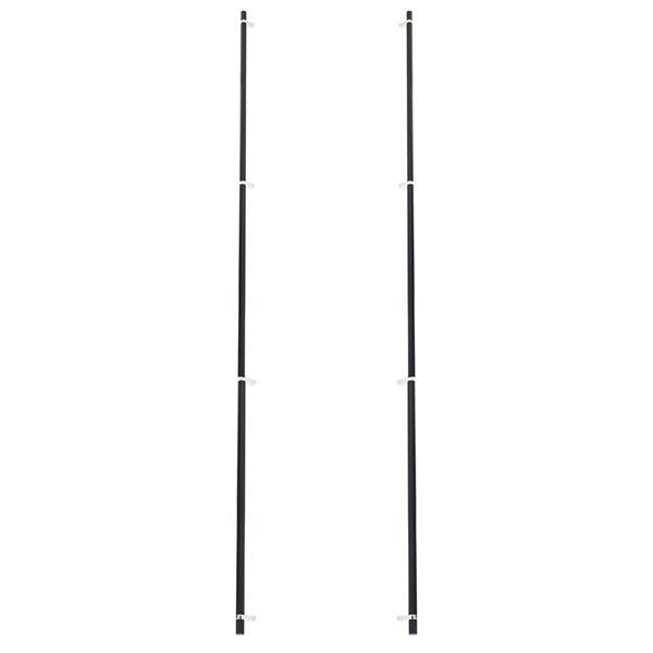 Emtek - Back to Back, Select Bar Appliance Pull 54 Inch C-C, Rectangular Bar Stem, Knurled Bar