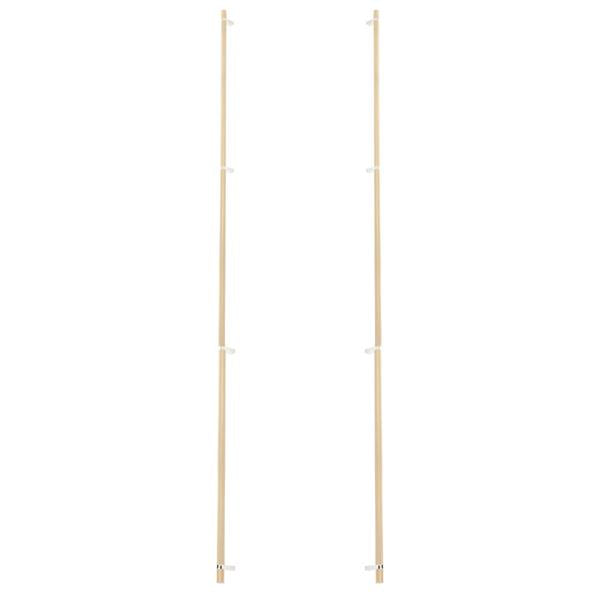 Emtek - Back to Back, Select Bar Appliance Pull 54 Inch C-C, Rectangular Bar Stem, Knurled Bar